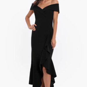 Off The Shoulder Tiered Midi Dress